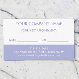 Cosmetologe-Erinnerung Begleitkarte