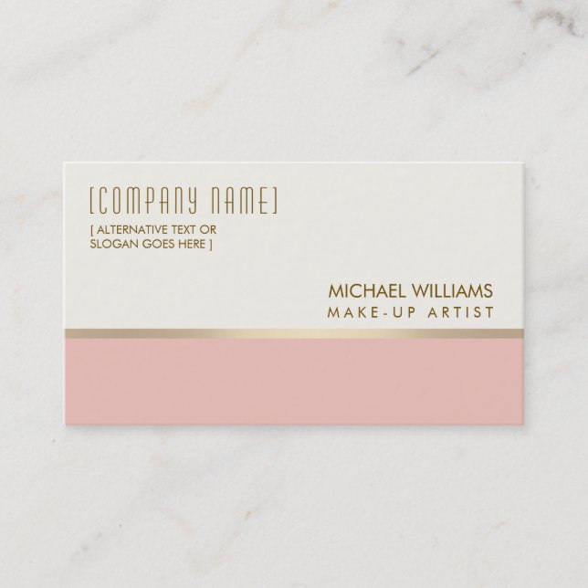 Cosmetologist Elegant Wohnzimmer Pink Massage Visitenkarte (Vorderseite)