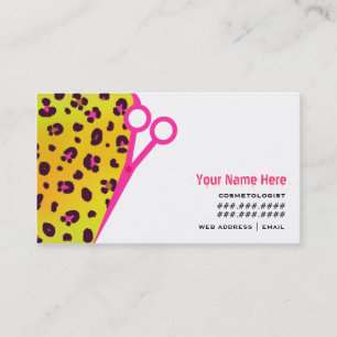 Cosmetologist-Salon-Verabredungs-Orangen-Leopard Terminkarte