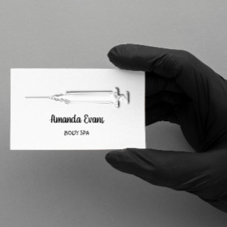 Cosmetologist Syringe Botox Injection Silver Gray Terminkarte