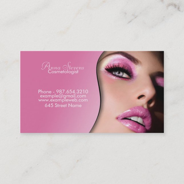 Cosmetologist-Visitenkarte Visitenkarte (Vorderseite)