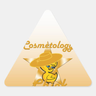Cosmetology Chick #10 Dreieckiger Aufkleber