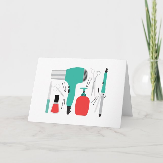 Cosmetology-Werkzeuge Karte (Vorderseite)