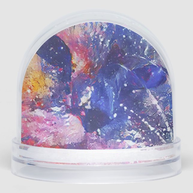 Cosmic Abstract Cat Dreamscape  Schneekugeln (Vorderseite)