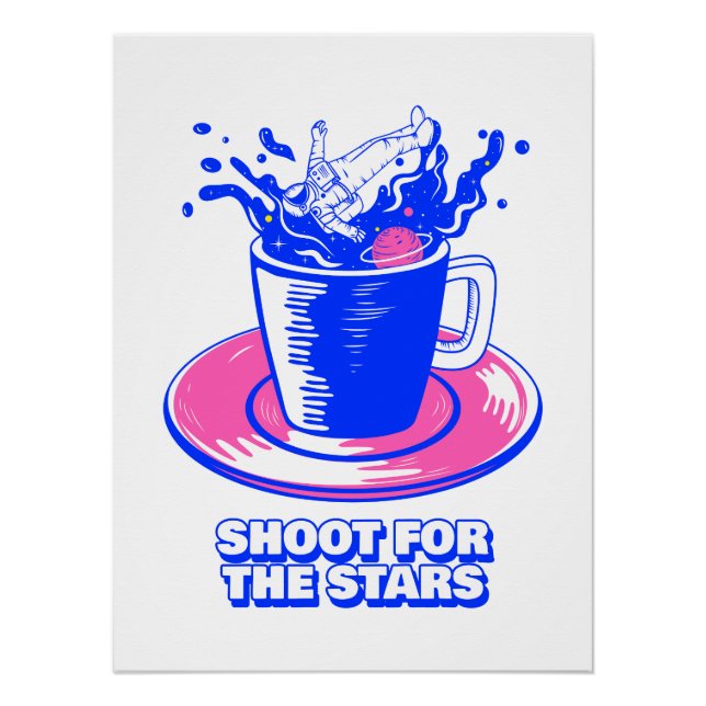 Cosmic Adventure Space Art | Astronaut Brew Poster (Vorderseite)