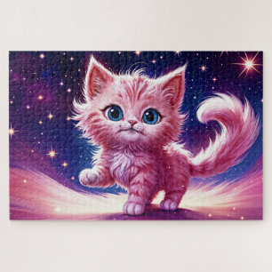 Cosmic Animal Pink Cat Felge Moderne Art