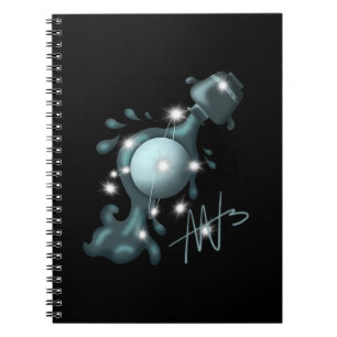 Cosmic Aquarius Uranus Zodiac Notizblock