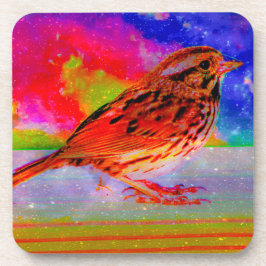 Cosmic Bird Dreamscape Art Print" Getränkeuntersetzer