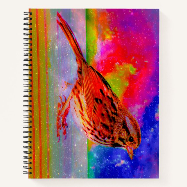 Cosmic Bird Dreamscape Art Print" Notizbuch (Vorderseite)