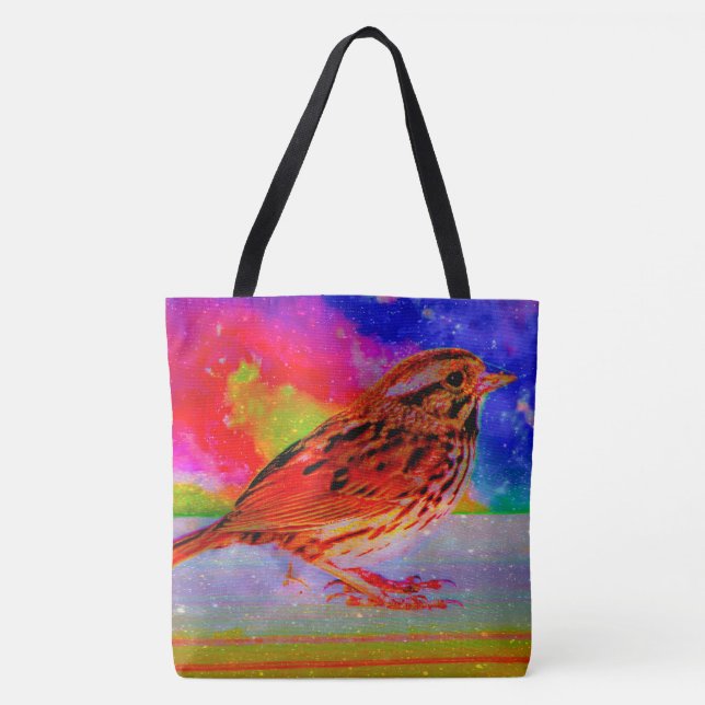 Cosmic Bird Dreamscape Art Print" Tasche (Vorderseite)