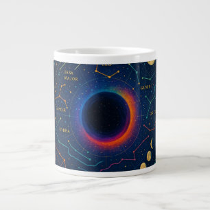 Cosmic Black Hole & Constellations Art - Celestial Jumbo-Tasse