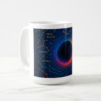 Cosmic Black Hole & Constellations Art - Celestial Kaffeetasse