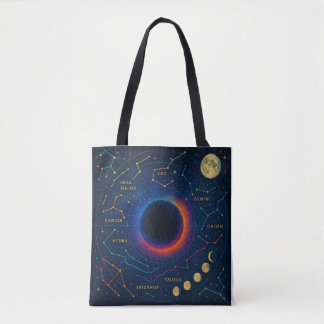 Cosmic Black Hole & Constellations Art - Celestial Tasche