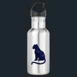 Cosmic Black Panther Edelstahlflasche<br><div class="desc">Unleash the mystery of the night sky with this striking illustration of a panther formed from stardust and nebulae. Perfect for lovers of space, mysticism, spirit animals, and galaxy-inspired art.</div>