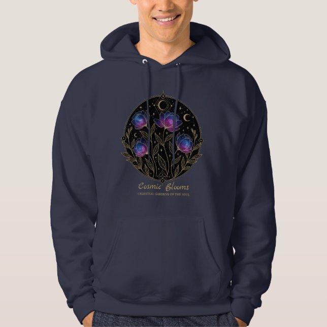 Cosmic Blooms – Celestial Floral Mandala flowers Hoodie (Vorderseite)