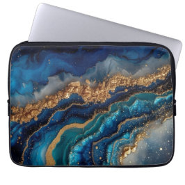 Cosmic Blue Laptop Bag mit Galaxy Design Laptopschutzhülle