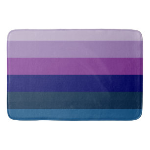 Cosmic Blue und Lila Stripes Badematte