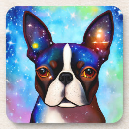 Cosmic Boston Terrier Getränkeuntersetzer