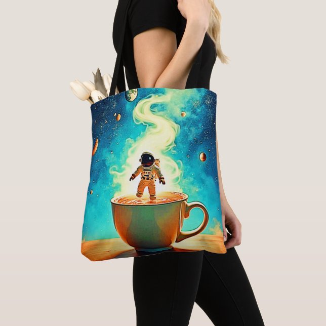 Cosmic Brew: Astronauts Kaffee-Traum Tasche (Von Nahem)