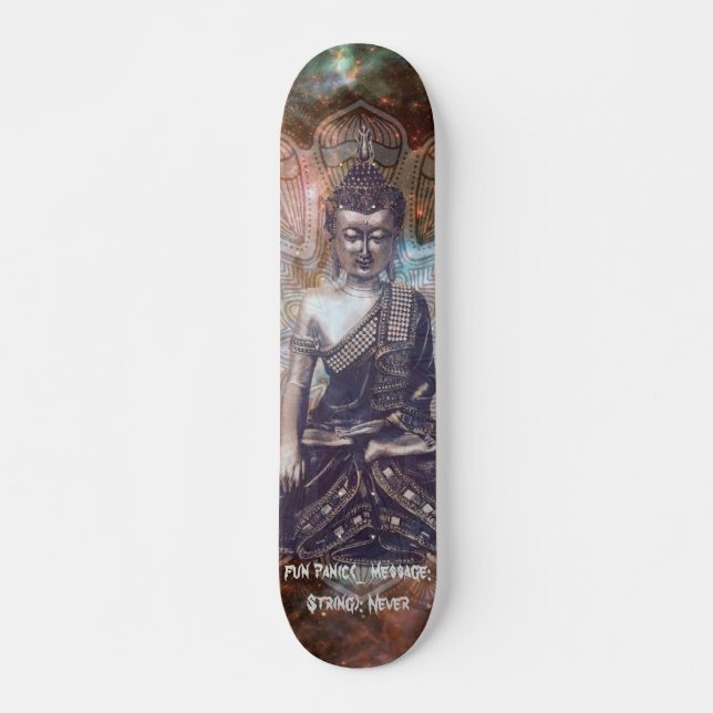 Cosmic Buddha's Cadence Code "Never Panic" 7'3/4" Skateboard (Vorne)