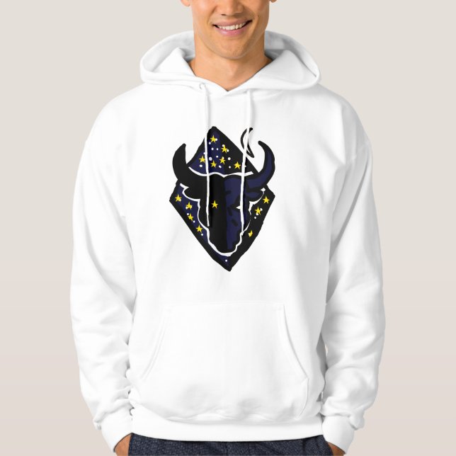 Cosmic Bull Icon Space Art Hoodie (Vorderseite)
