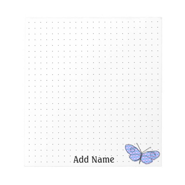 Cosmic Butterfly Custom Dot Grid Notizblock (Vorderseite)