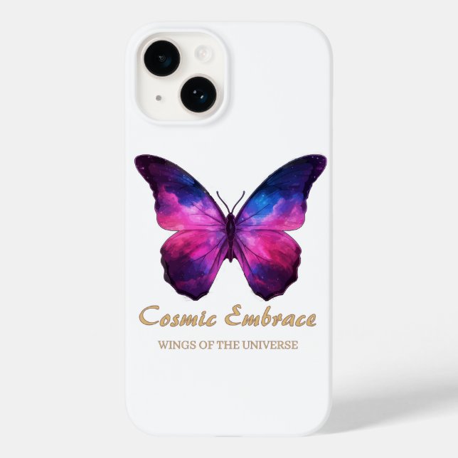 Cosmic Butterfly Galaxy Wings Case-Mate iPhone 14 Hülle (Rückseite)