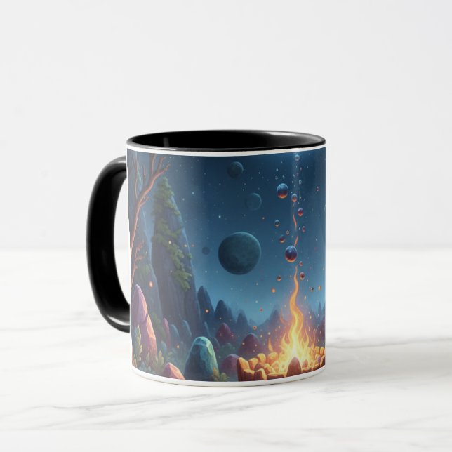 Cosmic Campfire Magic Forest Kaffeetasse (Vorderseite Links)