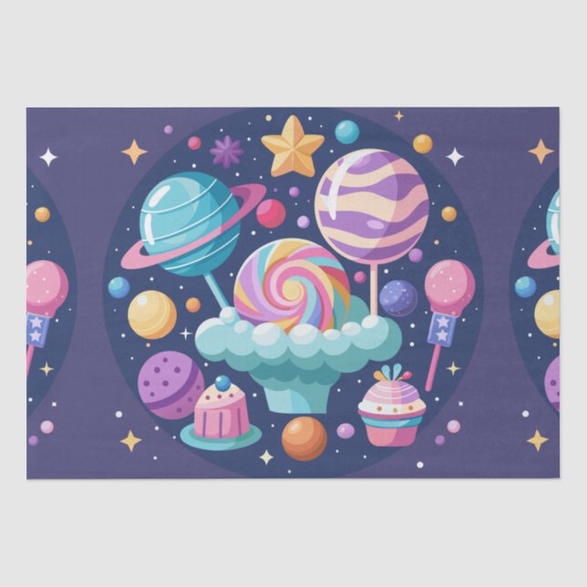 Cosmic Candy Wonderland Seidenpapier (Vorderseite)