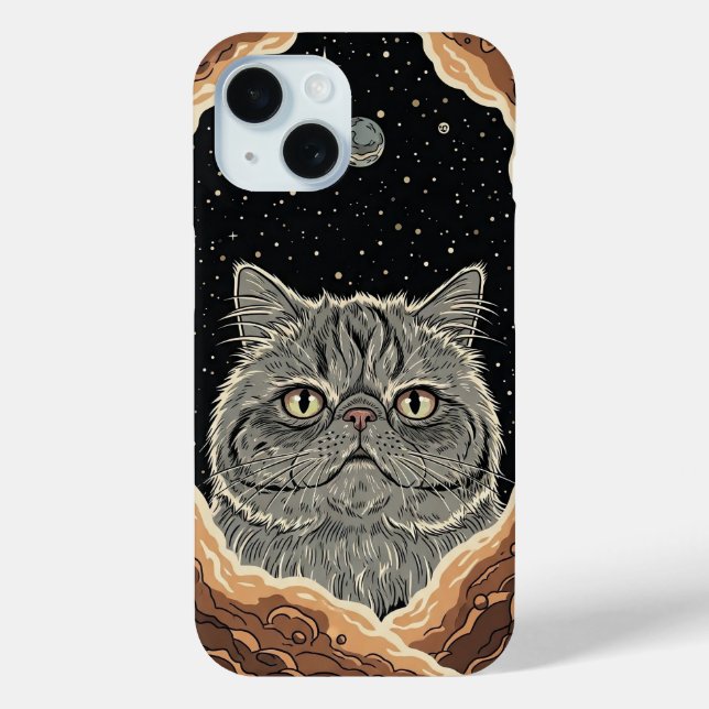 Cosmic Cat Case-Mate iPhone Hülle (Rückseite)