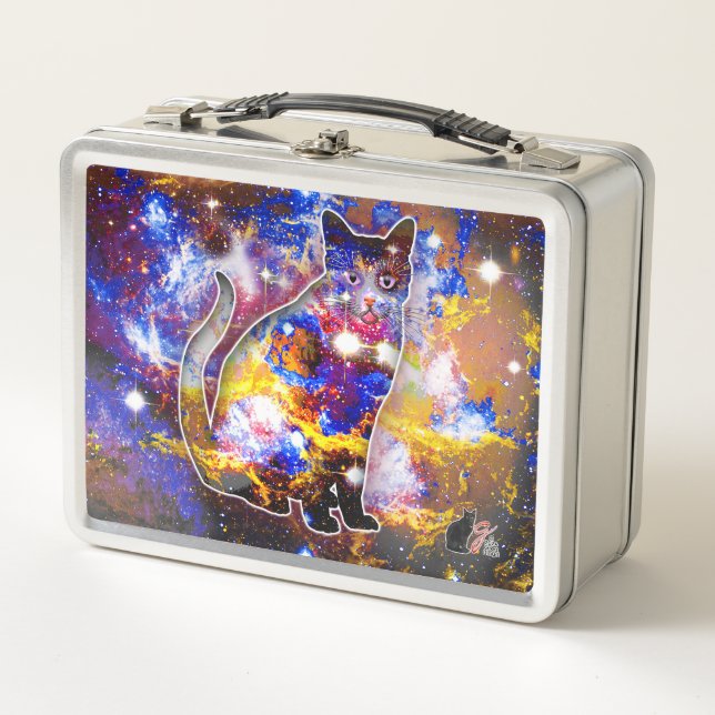 Cosmic Cat Psi Metal Lunchbox (Vorderseite)