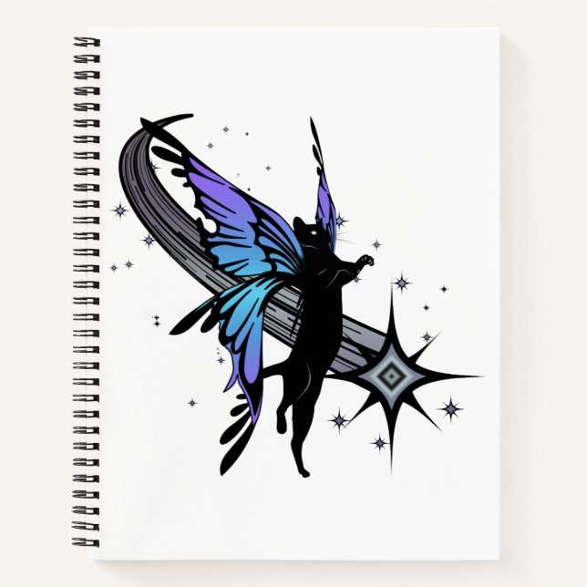 Cosmic Cat Star Notizbuch (Vorderseite)