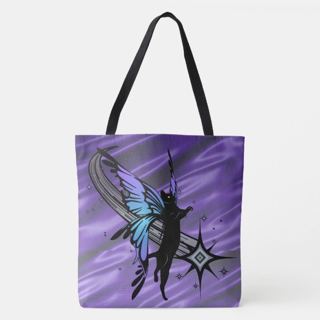 Cosmic Cat Star Tasche (Vorderseite)