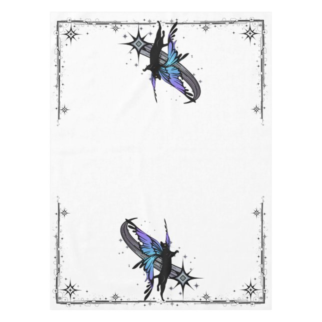 Cosmic Cat Star Tischdecke (Vorderseite)