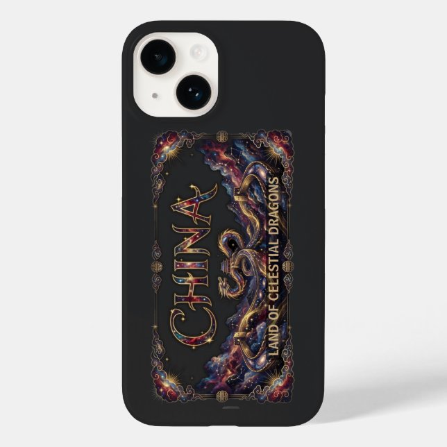 Cosmic China Dragon Great Wall Case-Mate iPhone 14 Hülle (Rückseite)