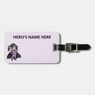 Cosmic Chloe Superhelden-Kinderrollstuhl-ID-Anhäng Gepäckanhänger