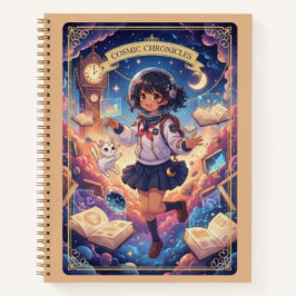 Cosmic Chronicles Astronaut Anime Girl Journal Notizbuch
