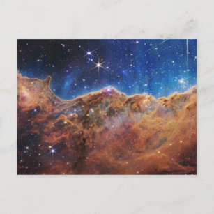 Cosmic Cliffs Carina Nebula James Webb Telescope Postkarte