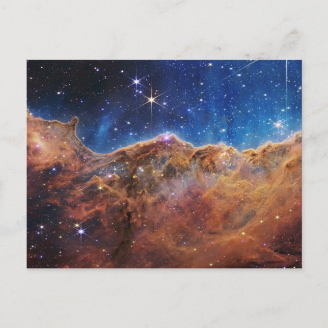 Cosmic Cliffs Carina Nebula James Webb Telescope Postkarte (Vorderseite)