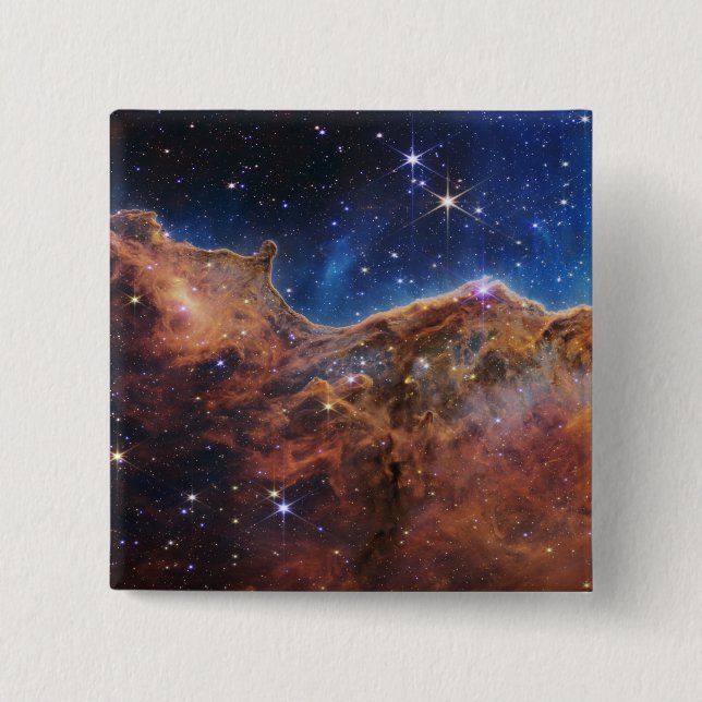 Cosmic Cliffs Carina Nebula Space Webb Telescope  Button (Vorderseite)