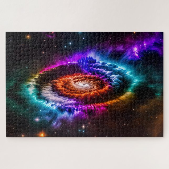 Cosmic Colorful Spiral Galaxy im Weltraum (Horizontal)