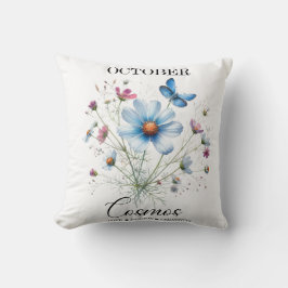 Cosmic Comfort • October Birth Flower Throw Pillow Kissen
