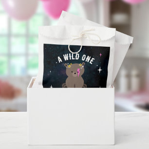Cosmic Cub Sleepy Wild One Pink Girl Baby Dusche Geschenktütchen