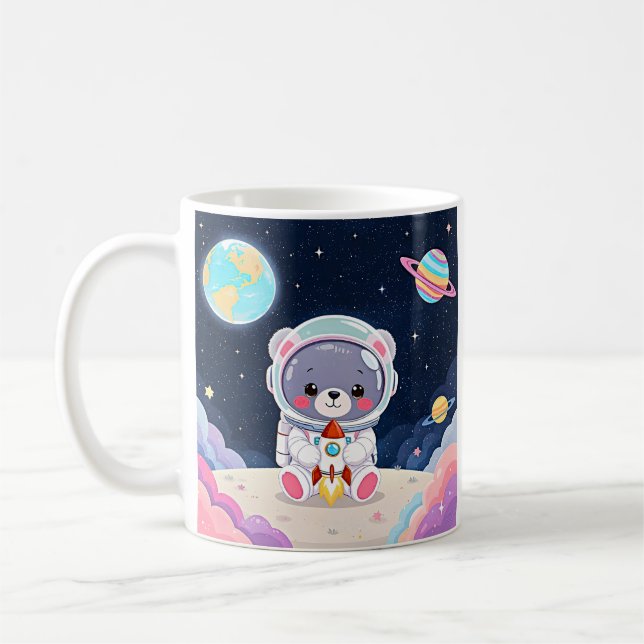 Cosmic Cuddle Astronaut Bear Kaffeetasse (Links)