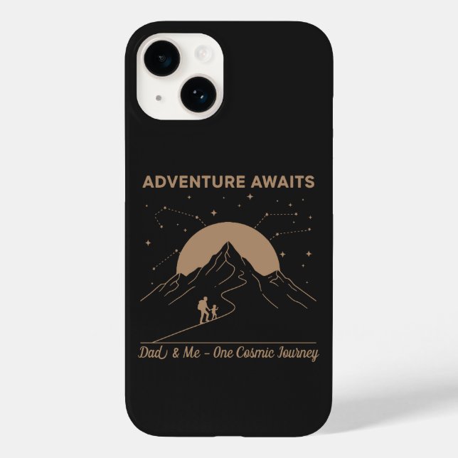Cosmic Dad & Me-Abenteuer Case-Mate iPhone 14 Hülle (Rückseite)