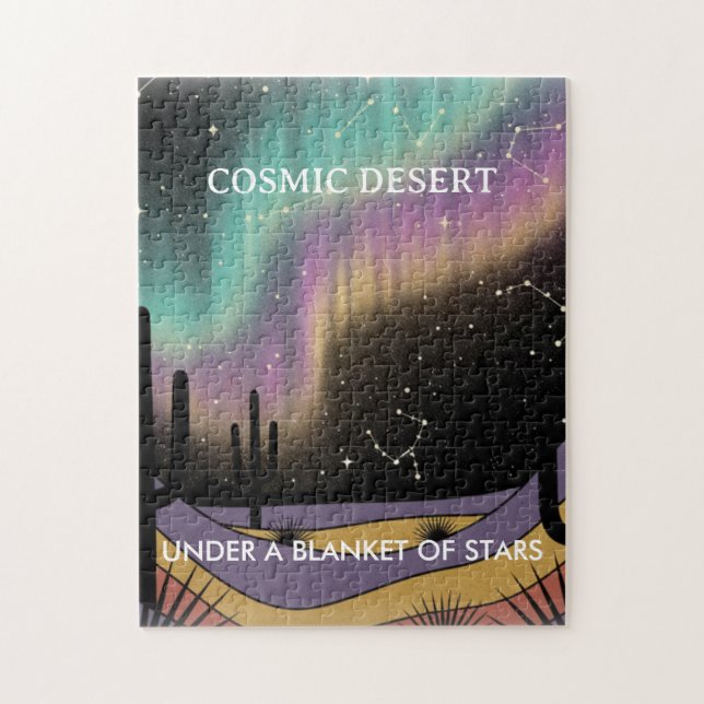 Cosmic Desert Aurora • Retro Western Night Sky (Vertikal)