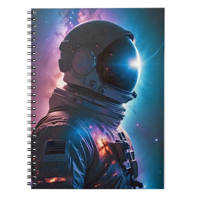 Cosmic Double Exposure Space Infinity Universe Art Notizblock (Vorderseite)