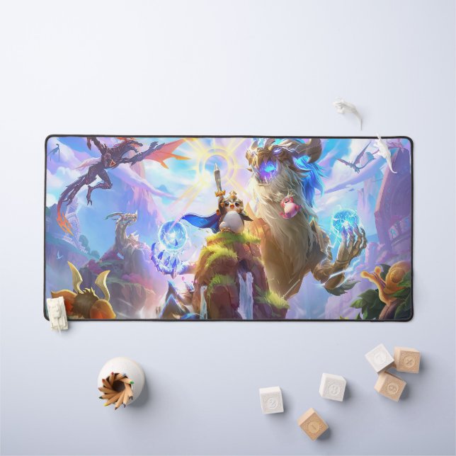 Cosmic Dragon Gaming Desk Mat | Personalisierbar Schreibtischunterlage (Kindertisch)