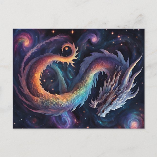 cosmic dragon postcard postkarte (Vorderseite)