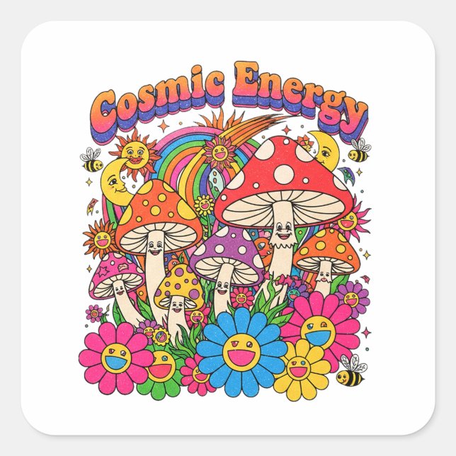 COSMIC ENERGY MASHROOM Sticker (Vorderseite)